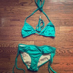 American apparel classic girl green bikini
